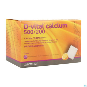D-vital calcium 500/200 orange    sachet 40