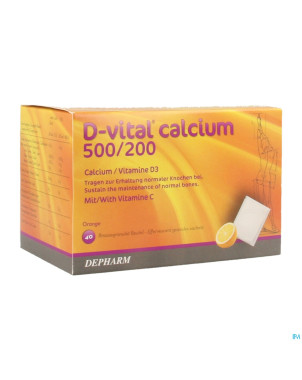 D-vital calcium 500/200 orange    sachet 40