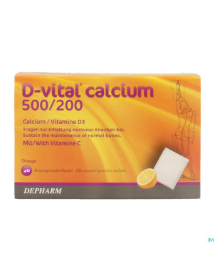 D-vital calcium 500/200 orange    sachet 40