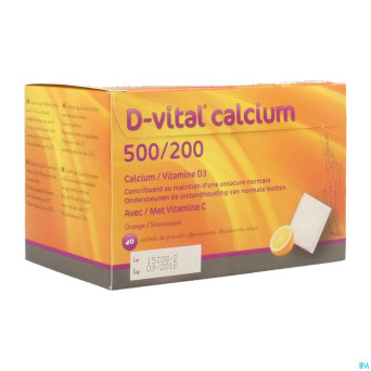 D-vital calcium 500/200 orange    sachet 40