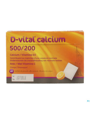D-vital calcium 500/200 orange    sachet 40