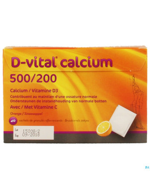 D-vital calcium 500/200 orange    sachet 40