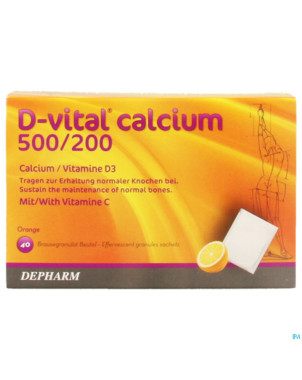 D-vital calcium 500/200 orange    sachet 40