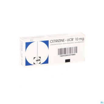 Cetirizine ucb comp pel. 20 x 10 mg
