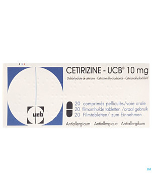 Cetirizine ucb comp pel. 20 x 10 mg