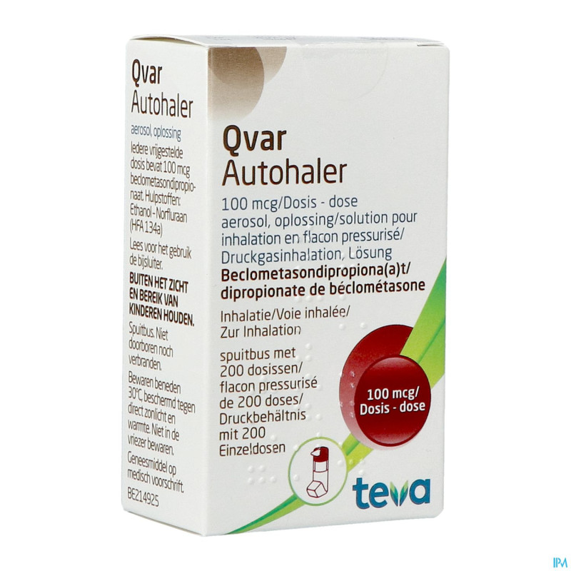 Qvar 100 ucb autohaler dose 200 x 100mcg