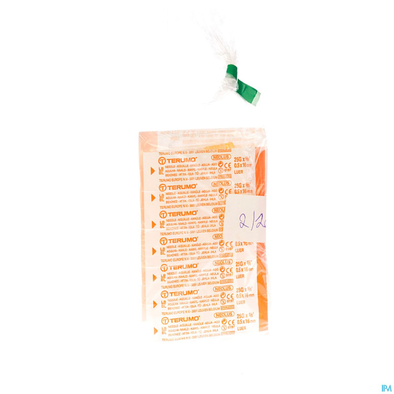 Terumo aiguille neolus 25g 5/8 rb orange   10