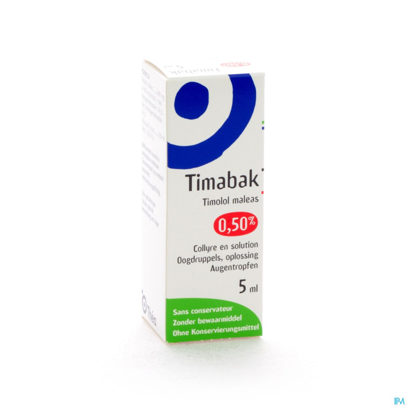 Timabak 0,50% collyre 5ml 5,0mg/ml