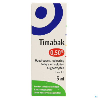 Timabak 0,50% collyre 5ml 5,0mg/ml