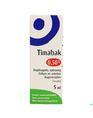 Timabak 0,50% collyre 5ml 5,0mg/ml