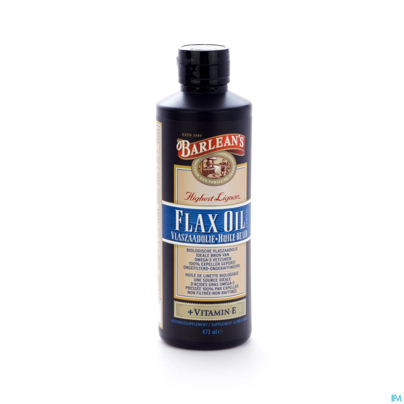 Barleans lignan flax oil bio    475ml