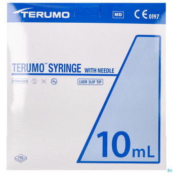 Terumo seringue+aiguille 21g 1 1/2 tb vert 10ml100
