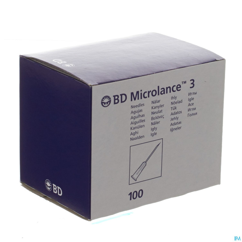 Bd microlance 3 aig.21g 1 1/2 rb 0,8x40mm vert 100