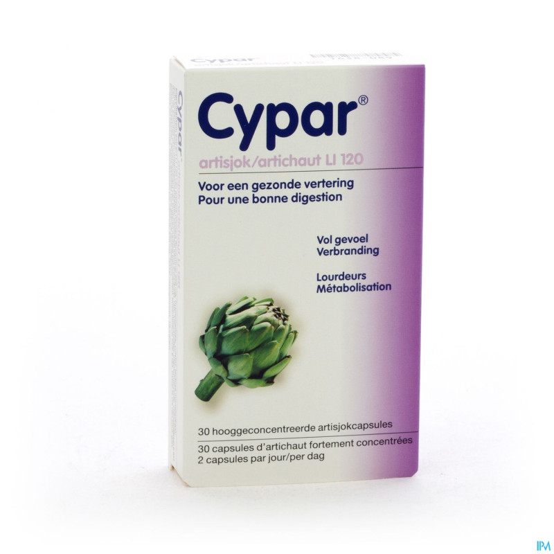 Cypar artichaut    caps  30 x 320mg