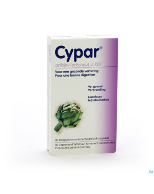 Cypar artichaut    caps  30 x 320mg