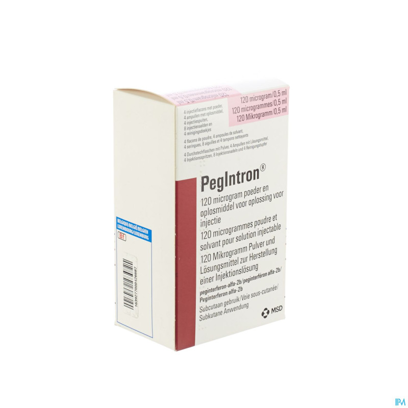 Pegintron fl.pdr+solv 4x120mcg