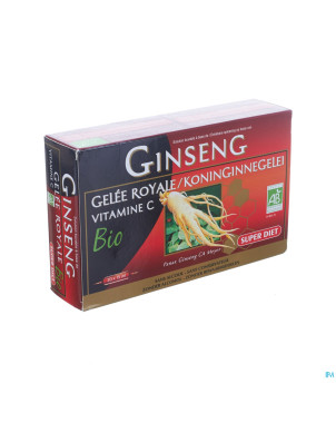 Superdiet ginseng-gelee royale bio    amp 20x15ml