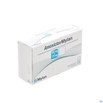 Amoxiclav mylan comp 30x500 mg/125 mg