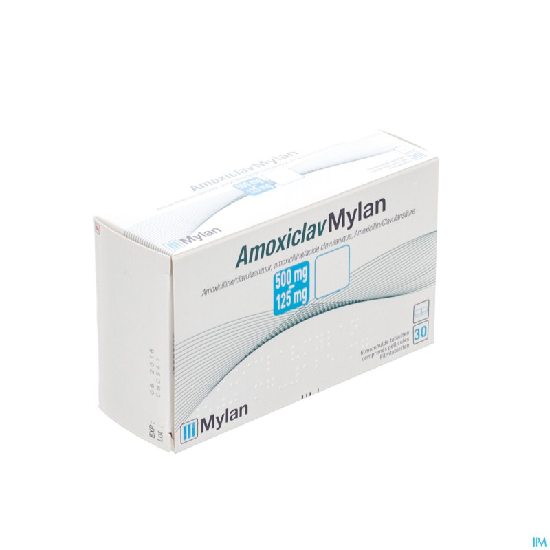 Amoxiclav mylan comp 30x500 mg/125 mg