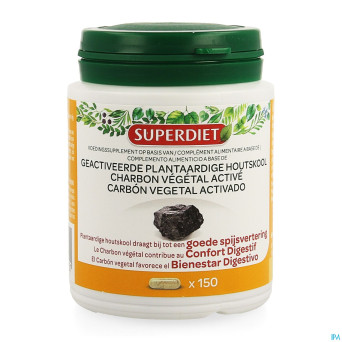Superdiet charbon vegetal active    caps 150