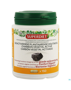 Superdiet charbon vegetal active    caps 150