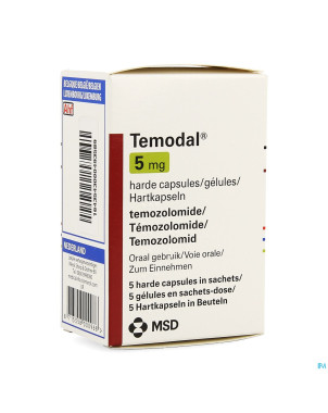 Temodal   5 mg caps  5 x   5 mg