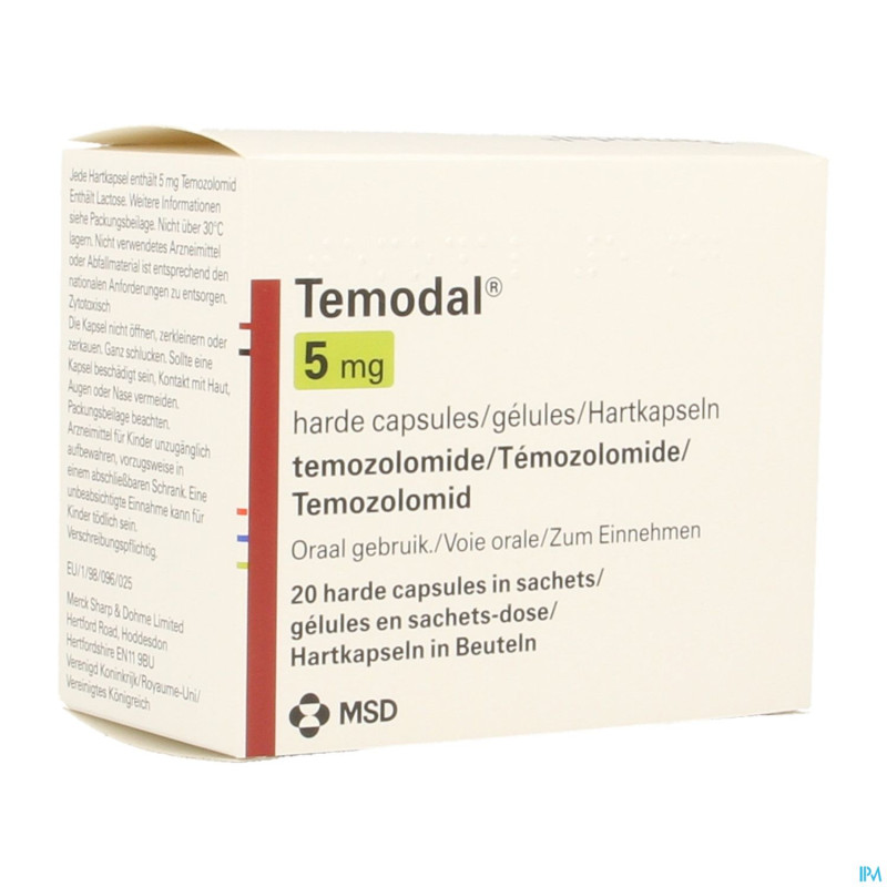 Temodal   5 mg caps 20 x   5 mg