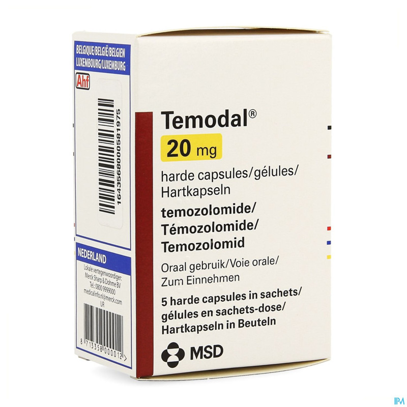 Temodal  20 mg caps  5 x  20 mg