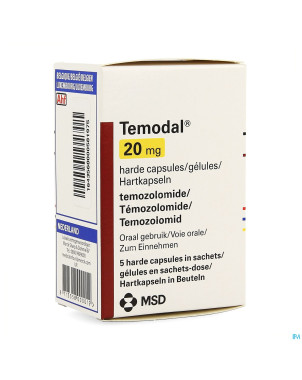 Temodal  20 mg caps  5 x  20 mg