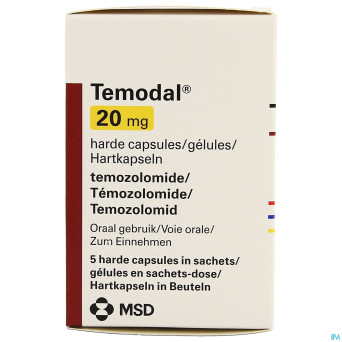 Temodal  20 mg caps  5 x  20 mg
