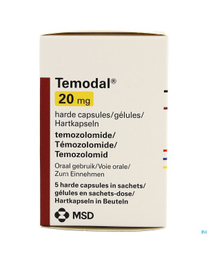 Temodal  20 mg caps  5 x  20 mg