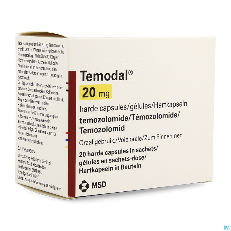Temodal  20 mg caps 20 x  20 mg