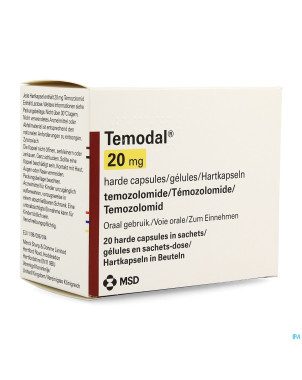 Temodal  20 mg caps 20 x  20 mg