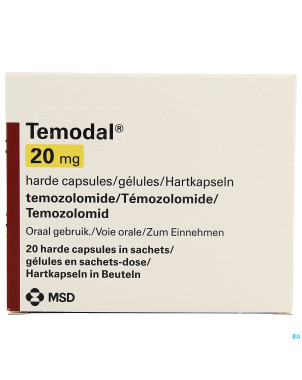Temodal  20 mg caps 20 x  20 mg