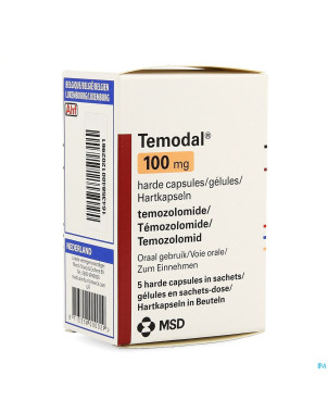 Temodal 100 mg caps  5 x 100 mg