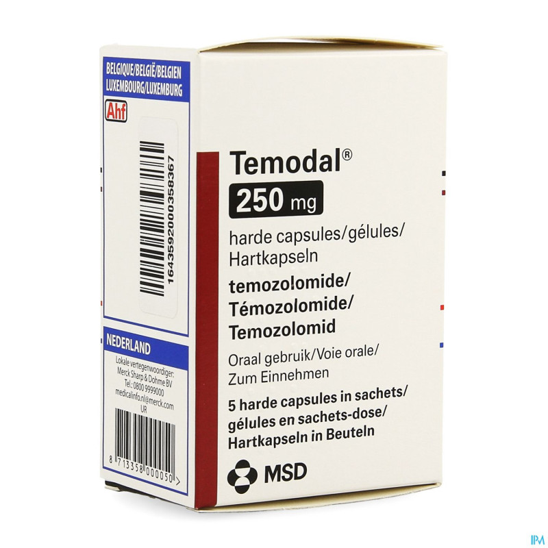 Temodal 250 mg caps  5 x 250 mg