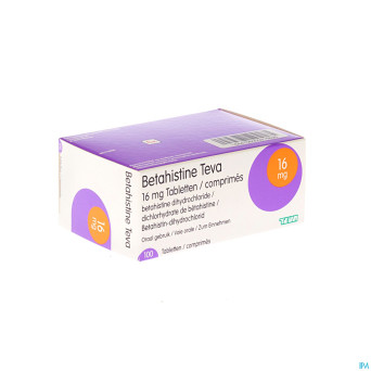 Betahistine teva 16 mg comp 100 x 16 mg