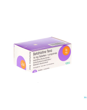 Betahistine teva 16 mg comp 100 x 16 mg