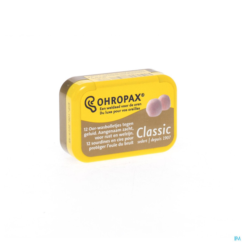 Ohropax bouchons oreilles wax 12