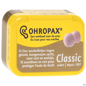 Ohropax bouchons oreilles wax 12