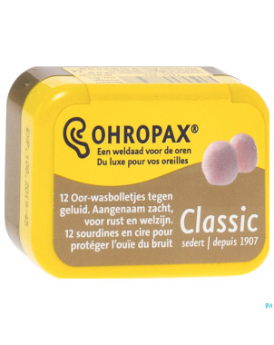 Ohropax bouchons oreilles wax 12