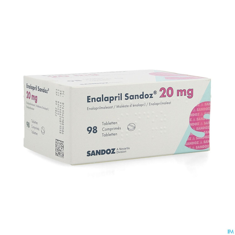 Enalapril sandoz 20mg comp 98