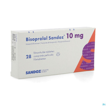 Bisoprolol sandoz 10mg tabl 28 x 10 mg