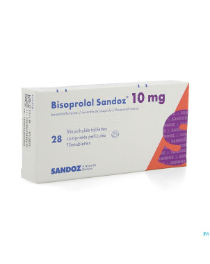 Bisoprolol sandoz 10mg tabl 28 x 10 mg
