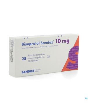 Bisoprolol sandoz 10mg tabl 28 x 10 mg