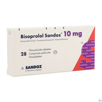 Bisoprolol sandoz 10mg tabl 28 x 10 mg