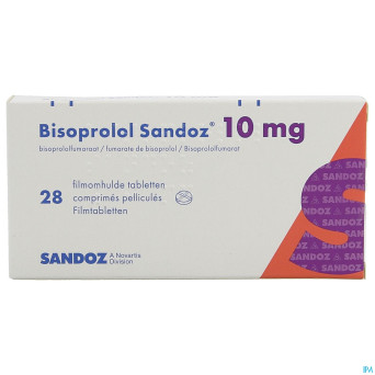 Bisoprolol sandoz 10mg tabl 28 x 10 mg