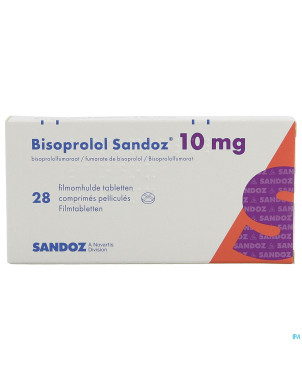 Bisoprolol sandoz 10mg tabl 28 x 10 mg