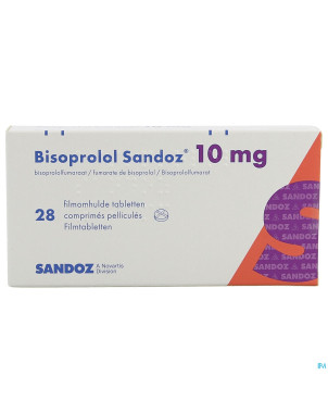 Bisoprolol sandoz 10mg tabl 28 x 10 mg