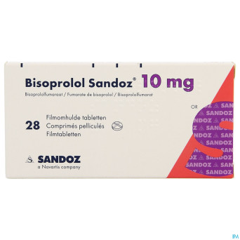Bisoprolol sandoz 10mg tabl 28 x 10 mg